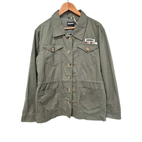 Hooey Women's Military Jacket Green Size M NWT - Picture 4 of 8